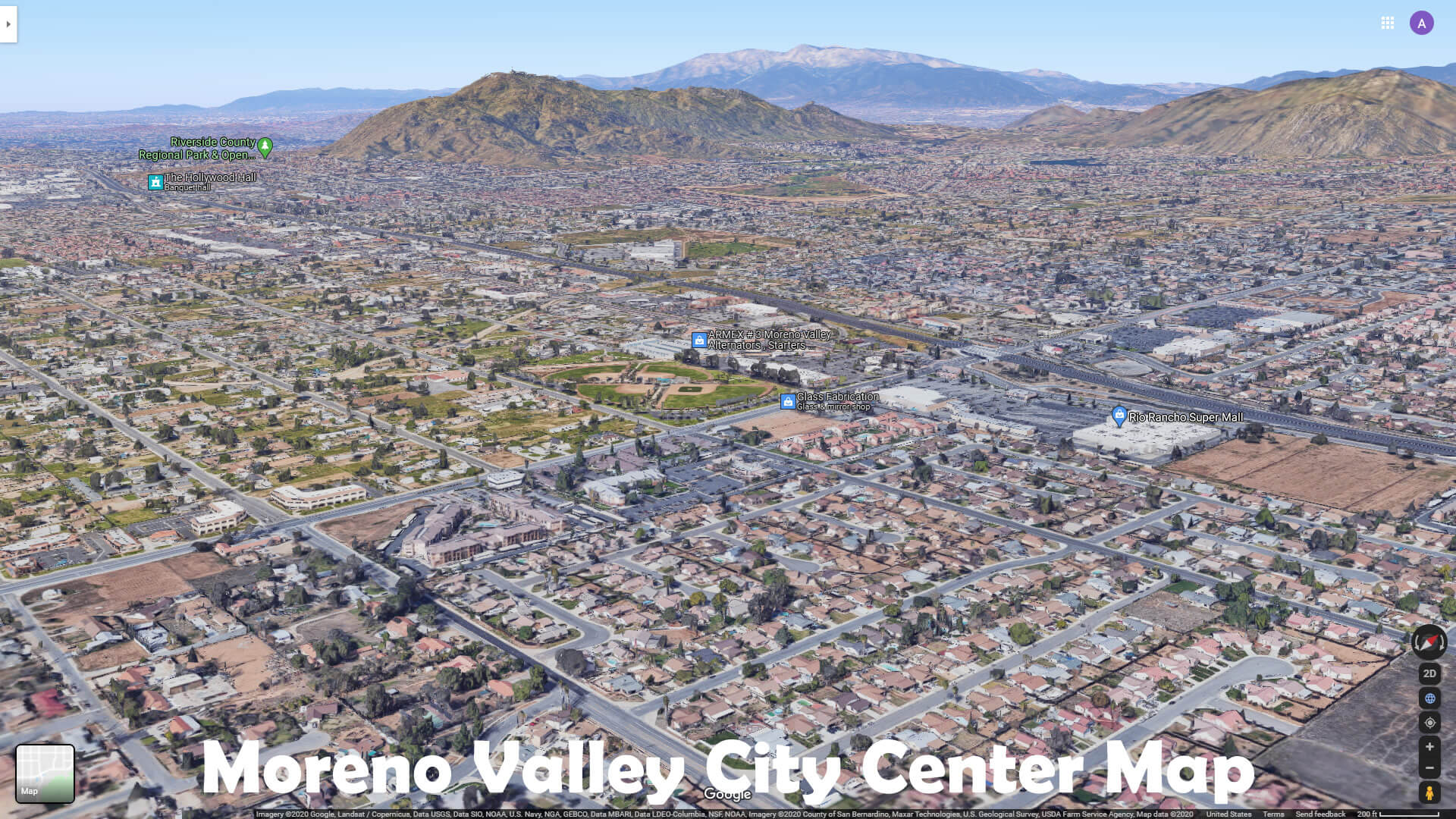 Moreno Valley City Center Map